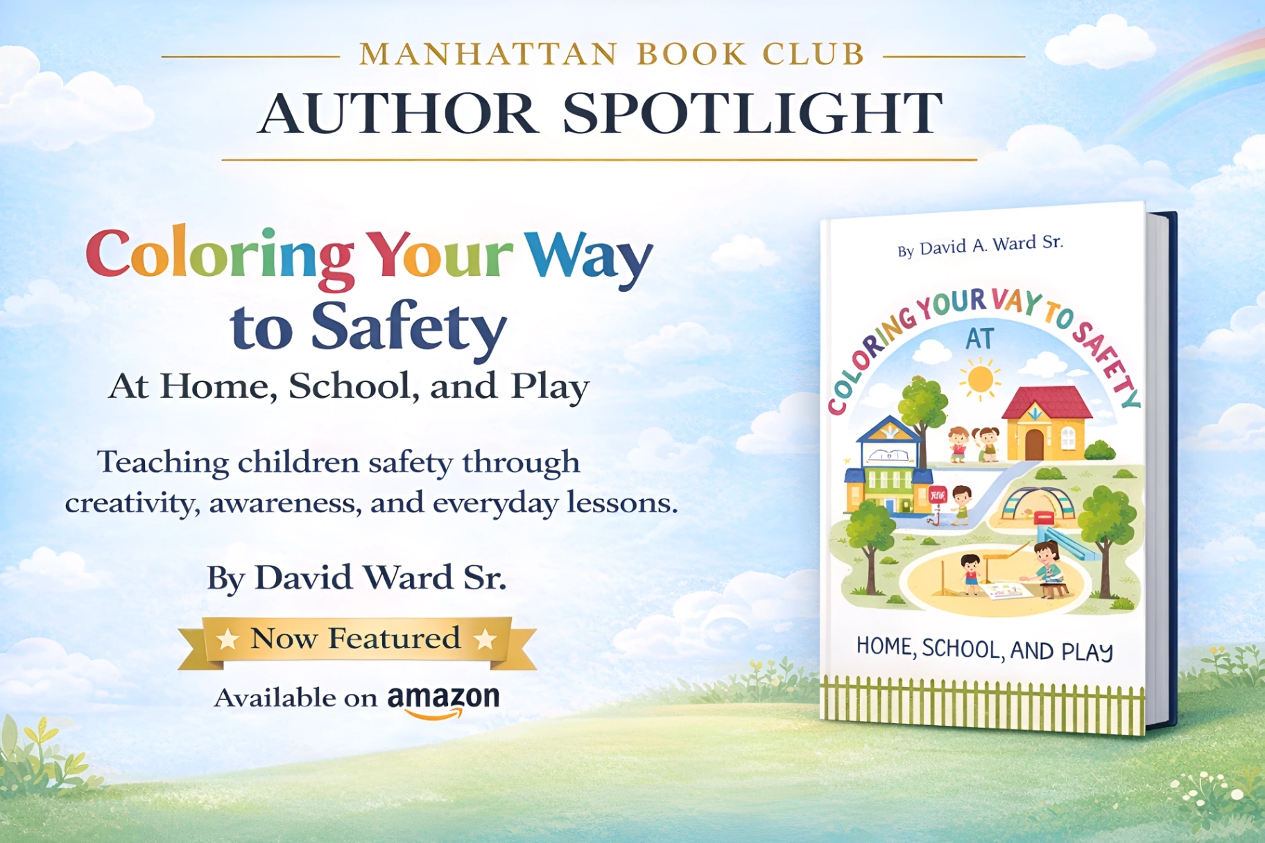 Manhattan Book Club Author Spotlight. Coloring Your Way to Safety at Home, School, and Play, by David A. Ward Sr.